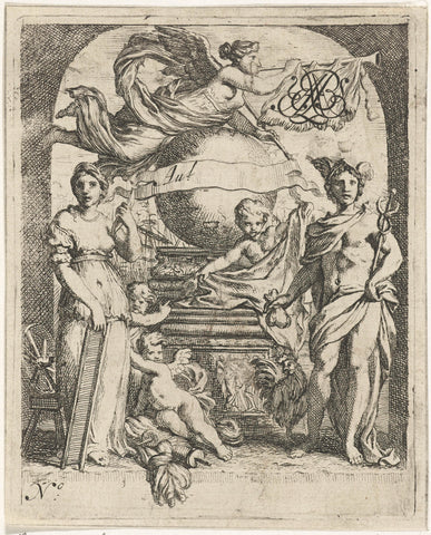 Mercurius en de Weefkunst, Gerard de Lairesse, 1675 Canvas Print