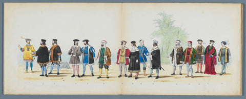 Masquerade of the Leiden students, 1855 (plate 5), Gerardus Johannes Bos, 1855 Canvas Print