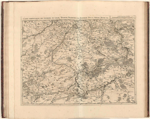 Map of northern France, 1711, Jacobus Harrewijn, 1711 Canvas Print