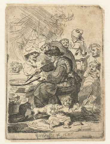 The pancake woman, anonymous, after 1635 Canvas Print