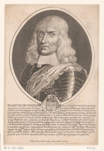 Portret van François de Vendôme hertog van Beaufort, Pierre Daret, Pierre Daret, 1652 Canvas Print