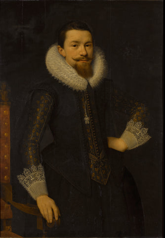 Portrait of Pieter Boudaen Courten (1594-1668), Salomon Mesdach (attributed to), 1619 Canvas Print