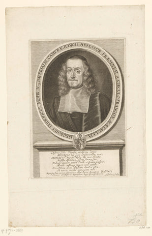 Portret van Georg Friedrich Mohr, Jakob von Sandrart, 1669 Canvas Print