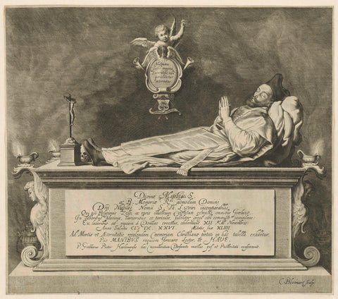 Tomb of Nicolaes Nomius, Cornelis Bloemaert (II), 1626 Canvas Print