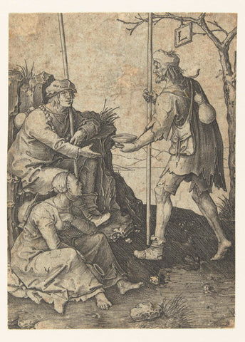 The beggars, Lucas of Leyden, 1507 - 1511 Canvas Print