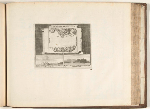 Map of de Street of Gibraltar, 1726, anonymous, 1726 Canvas Print