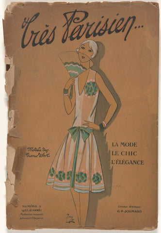 Very Parisian (...) La mode Le chic l'Élégance, 1927, number 3, G-P. Joumard, 1927 Canvas Print