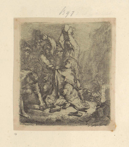 Stoning of Stephen, Rembrandt van Rijn, 1807 - 1808 Canvas Print
