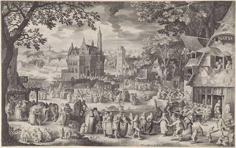 Peasant Kermis, Nicolaes de Bruyn, 1642 - 1665 Canvas Print