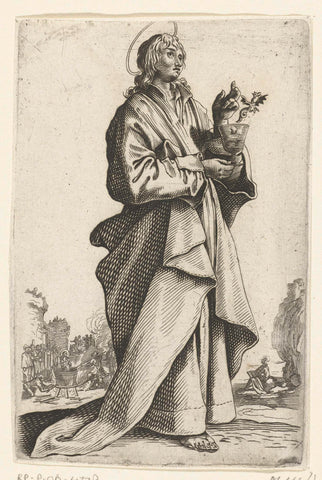 Apostle Johannes de Evangelist, Jacques Callot, 1631 - 1699 Canvas Print