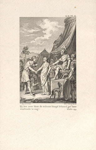 Scipio and the bride of Numantia, Reinier Vinkeles (I), 1781 Canvas Print