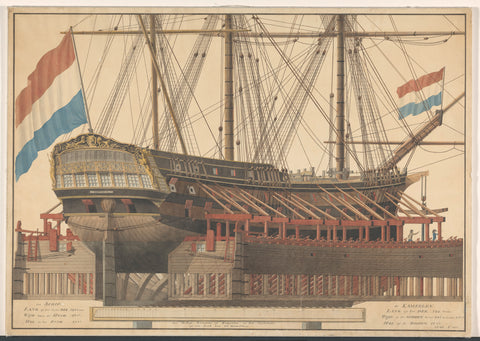 The ship Zoutman on camels, J. Vos, 1807 Canvas Print