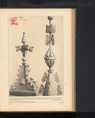 Two roof decorations, anonymous, c. 1875 - in or before 1880 Canvas Print