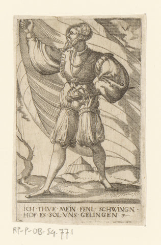 Standard-bearer, Virgil Solis, 1524- 1562 Canvas Print