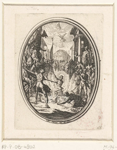 The martyrdom of Saint Lawrence, Jacques Callot, 1626 Canvas Print