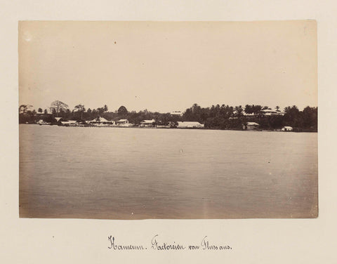 Trading settlements in Cameroon, as seen from the river, anonymous, 1899 Canvas Print