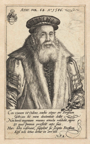 Portrait of Pieter van Foreest, anonymous, after 1586 - c. 1600 Canvas Print