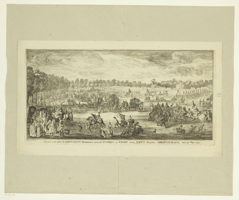 Encampment near The Hague, 1742, Pieter Jan van Cuyck, in or after 1742 Canvas Print