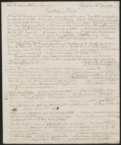 Letter to Adriaan van der Willigen, Cornelis van Hardenbergh, 1817 Canvas Print