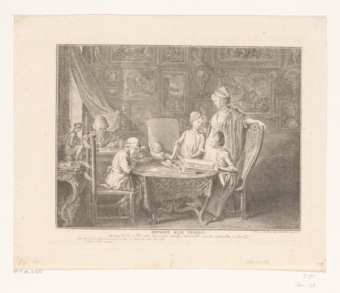 Group portrait of Daniel Nikolaus Chodowiecki and his family, Daniel Nikolaus Chodowiecki, 1771 Canvas Print