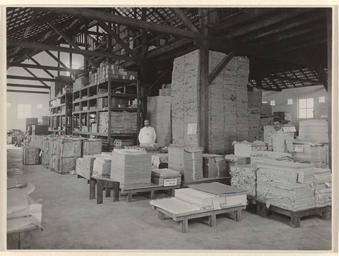 Warehouse with paper, T. Kaneo, 1921 Canvas Print