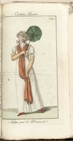 Journal des Dames et des Modes, Costume Parisien, 1805, An 13 (649) Neglected for the Promenade., Horace Vernet, 1805 Canvas Print