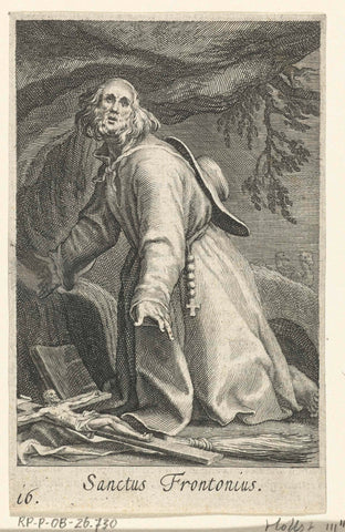 Holy Frontonius of Egypt as Hermit, Boëtius Adamsz. Bolswert, 1619 Canvas Print