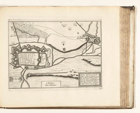 Map of Calais, 1726, Laurens Scherm, 1726 Canvas Print