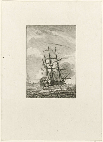 Verzeilen van het schip Prins Willem, 1781, Reinier Vinkeles (I), 1781 - 1795 Canvas Print