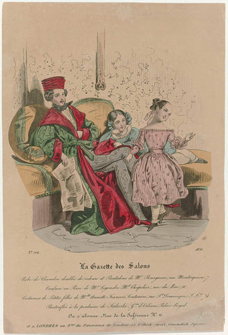 La Gazette des Salons, 1836, No. 104: Robe de Chambr (...), anonymous, 1836 Canvas Print