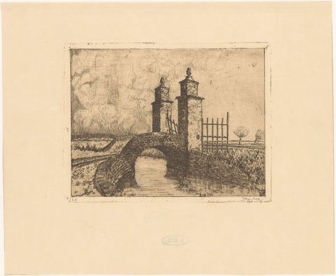 Bridge in Loosduinen, Jacques Hartog, 1916 Canvas Print