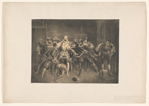 Murder of Hendrik van Guise, Alexander Ver Huell, 1866 Canvas Print