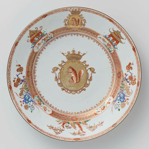 Plate, anonymous, c. 1730 - c. 1735 Canvas Print