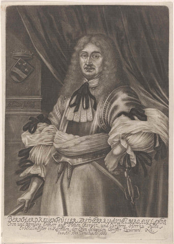 Portrait of Bernhard Khevenhüller, lord of Aichelberg, Johann Friedrich Leonard, 1669 Canvas Print