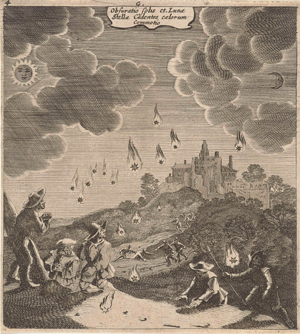 Solar and lunar eclipse, Gillis van Scheyndel (I), 1625 Canvas Print