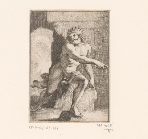 Wijzende Pluto, anonymous, Sébastien Leclerc (I) (copy after), 1647 - 1714 Canvas Print