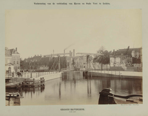 Grote Havenbrug te Leiden, Henri de Louw, 1895 Canvas Print