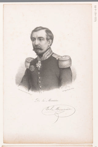 Portrait of Louis Juchault de Lamoricière, Alphonse Farcy, 1849 Canvas Print