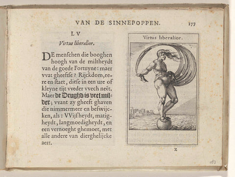 LV Virtus liberalior, Roemer Visscher, 1614 Canvas Print