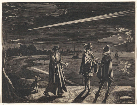 The appearance of a comet in November 1618, François Schillemans, 1618 - 1619 Canvas Print