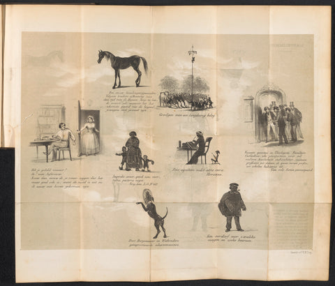 Cartoon in Leiden student almanac, 1853, anonymous, 1853 Canvas Print