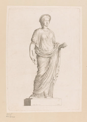 Statue of Ceres, Claude Mellan, 1677 Canvas Print