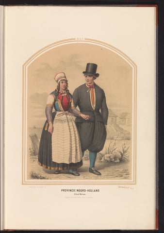 Costume of the island of Marken in North Holland, 1857, Ruurt de Vries, 1857 Canvas Print