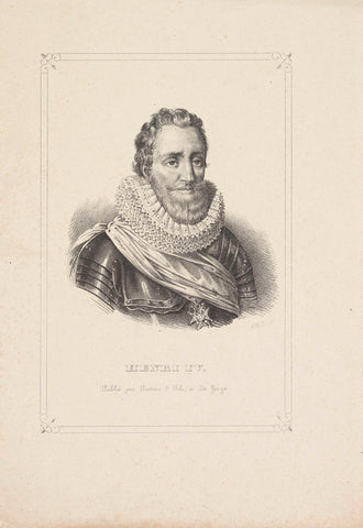Portrait of Henry IV, Gerhardus Fredericus Eilbracht, 1838 Canvas Print