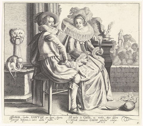 Gustus / De Smaak, Cornelis van Kittensteyn, 1620 - 1652 Canvas Print