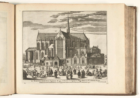 View of the Nieuwe Kerk in Amsterdam, 1726, anonymous, 1726 Canvas Print