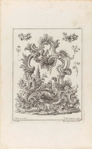 Rocaille with Birds, Philipp Andreas Degmair, 1719 - 1749 Canvas Print