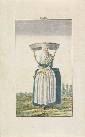 Costume woman of Zuid-Beveland, anonymous, 1790 - 1792 Canvas Print