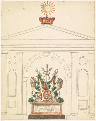 Arch of Honour for the Stock Exchange, 1816, anonymous, 1816 Canvas Print