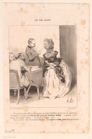 Writer tells editors about her book, Honoré Daumier, 1844 Canvas Print